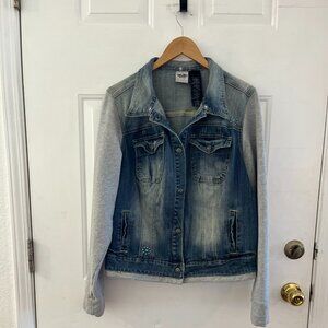 Harley- Davidson Plus-Size Mob-Wife Trucker Moto Motorcycle Jean Jacket Sz 18/20